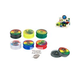 Dohányőrlő műanyag 6 cm 2 részes