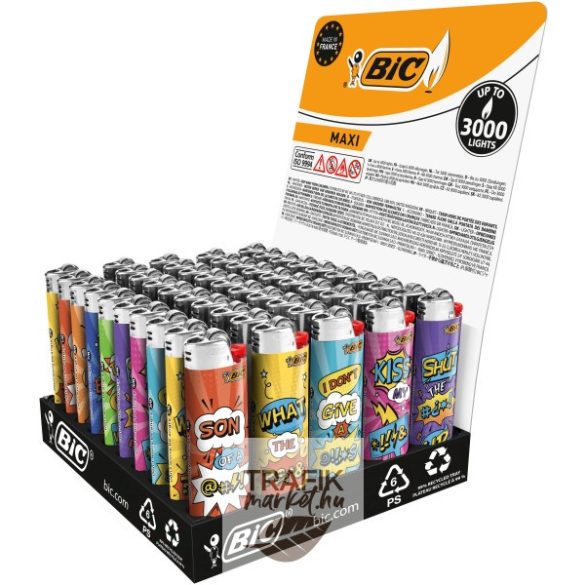 Öngyújtó Bic maxi feliratos