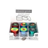 Dohányőrlő fém cannabis minta 5 cm 3 részes