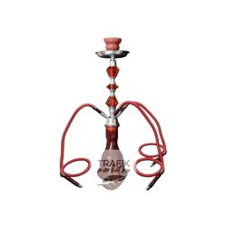 Vízipipa 57 cm 3 csöves piros