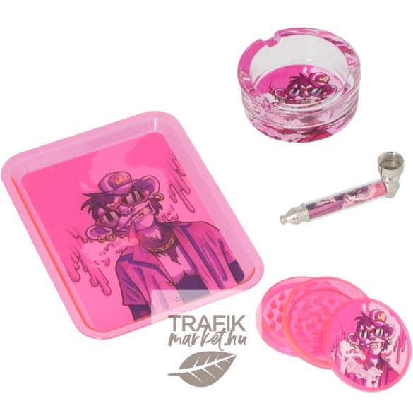 Pipa szett Monkey king rózsaszín