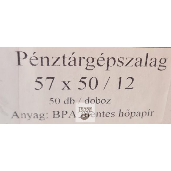 Pénztárgépszalag BPA mentes 57/50/12