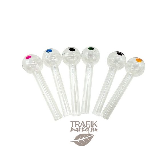 Üveg pipa Atomic 10 cm pöttyös 023
