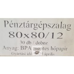 Pénztárgépszalag BPA mentes 80/80/12