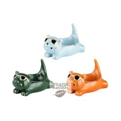 Hamutál kerámia, macska formájú 3 db/karton